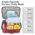 thumbnail image 6 of GYEUKHAM Kids Lunch box Insulated Soft Bag Mini Cooler Back to School Thermal Meal Tote Kit for Girls,Boys,Deep Red, 6 of 7