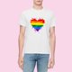 thumbnail image 4 of Hombres manga corta casual día de san valentín arco iris bandera corazón impresión cuello redondo pulóver camiseta blusa Pompotops  oipoqjl4629, 4 of 4