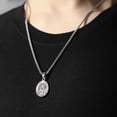 thumbnail image 2 of APSVO Silver Saint St Joseph Necklaces for Men Boys Stainless Steel Medal Pendant Chain Christian Religious Catholic Birthday First Communion Graduation Fathers Day Jewelry Gifts Teen Him Dad Kids, 2 of 5