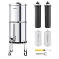 thumbnail image 1 of STAWAY 2.25G Gravity-Fed Water Filter System - Stainless Steel, 4 Filters, Removes 99% Chlorine, Portable, Easy Install, Perfect for Home & Camping, 1 of 9