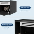 thumbnail image 3 of EDTara Meuble d'Enceinte Surdimensionné pour Litière de Chat, Armoire Fermée Spacieuse avec Tablettes de Rangement et Couvercle à Entrée Cachée, Convient à la Plupart des Bacs à Litière Standard, 3 of 8