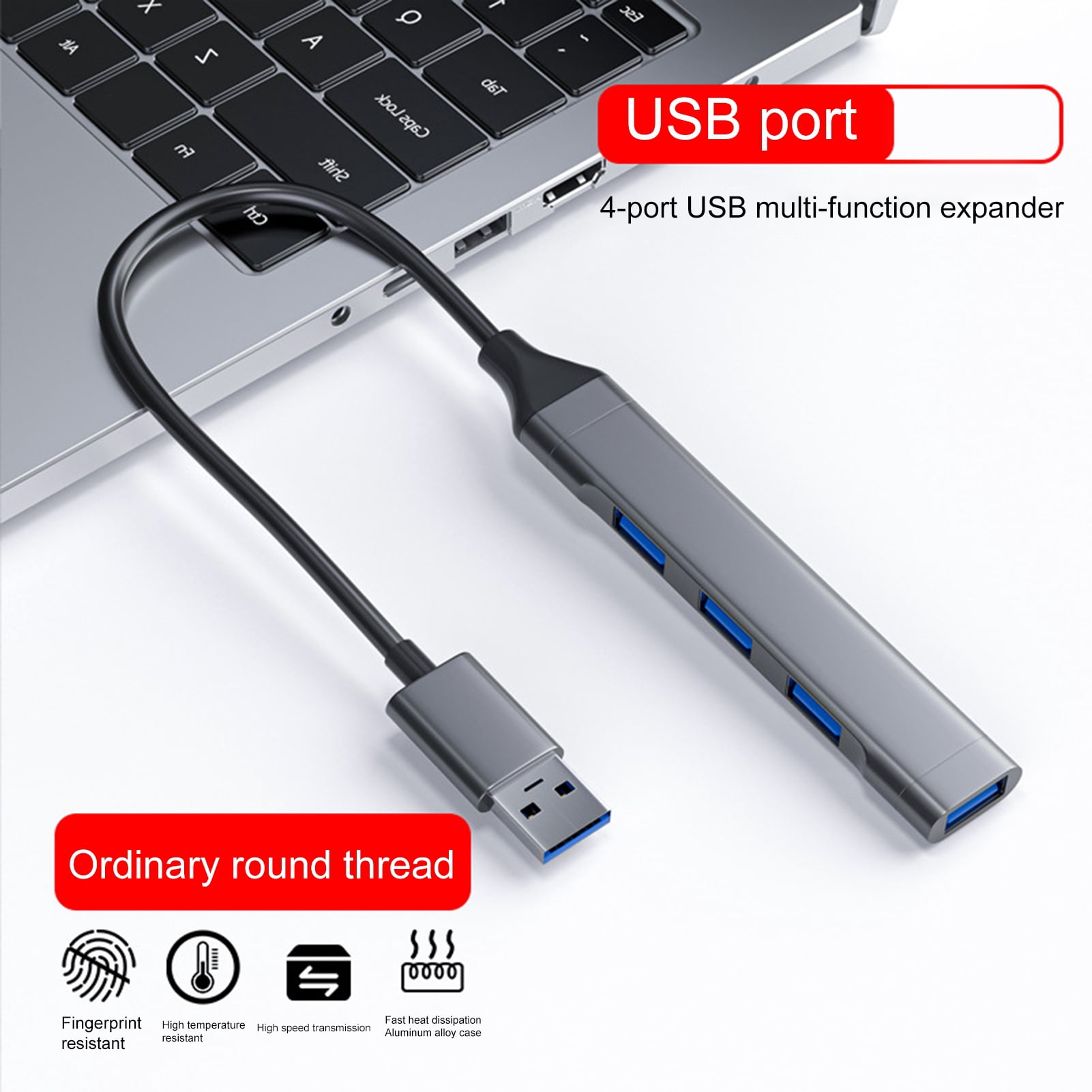 Trans Computer Laptops Expansion Dock High-speed Transmission Portable 4-Port USB3.0 Laptop ...