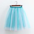 thumbnail image 4 of MIXUE Skirts For Women Summer Solid Color Mesh High Waist Layered Party Casual Beach Skirt Outwear,Blue,S, 4 of 6