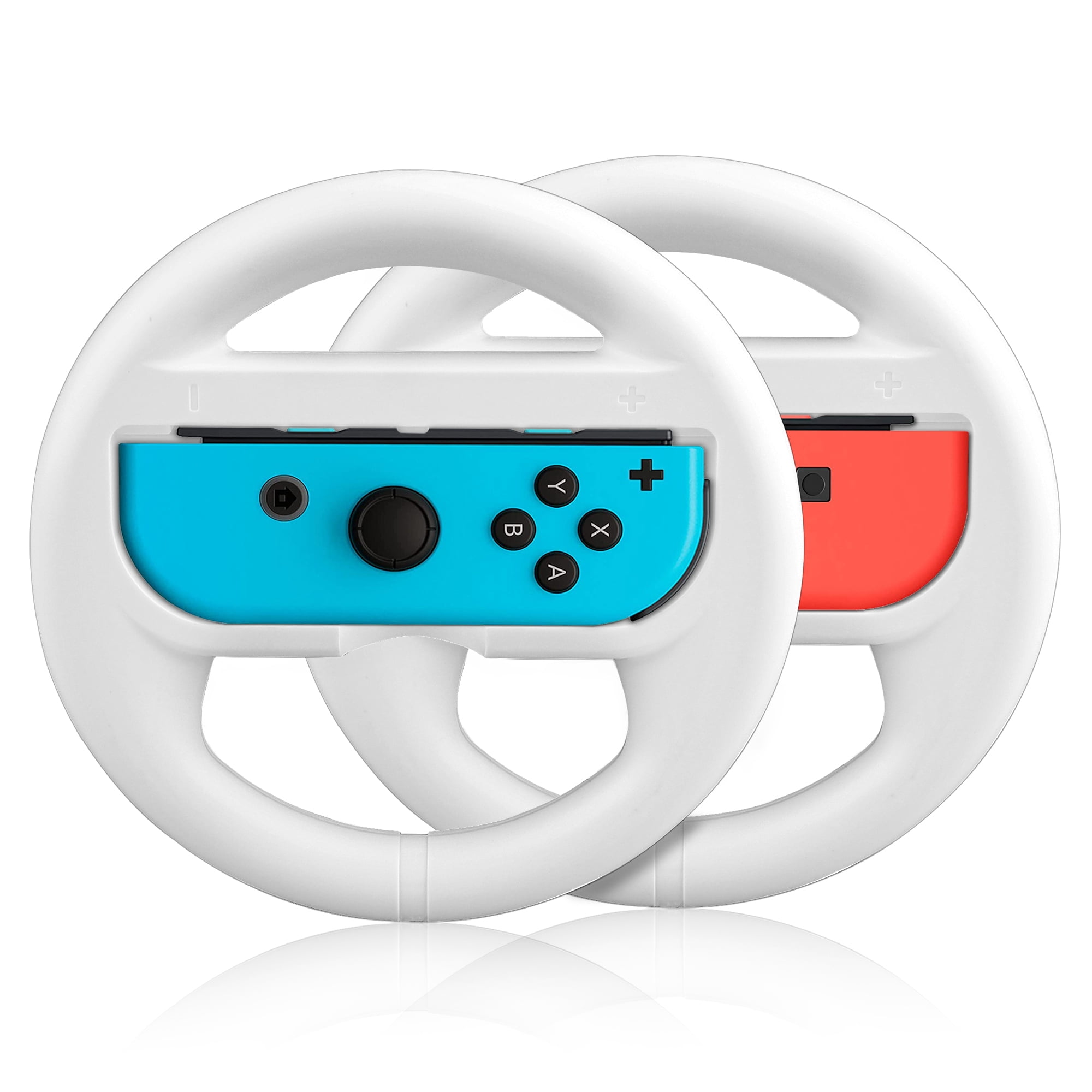 Xahpower Steering Wheel for Nintendo Switch JoyCon Controllers, 2 Pack ...