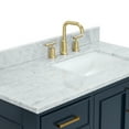 thumbnail image 5 of Ariel Stafford 43 Inch Single Right Offset Rectangle Sink Vanity With Carrara White Marble Countertop W/0.75" Edge In Midnight Blue, 5 of 11