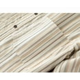 thumbnail image 5 of LNWUY Men's Vintage Casual Fall Lightweight Striped Button Pocket Lapel Shirts Fashion Long Sleeve Linen Shirt Beige XL, 5 of 7