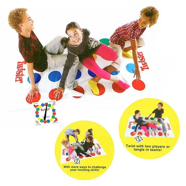 Twister último: Alfombrilla más grande, más manchas de colores, familia, juego de fiesta para niños a partir de 6 años; Compatible con Alexa (Exclusivo de Amazon)