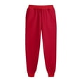 thumbnail image 4 of Susanny Teen Girls Sweatpants Fleece Warm Cinch Leg with Pockets Fleece Drawstring Sweat Pants Tall Winter 2024 Jogger Pants Athletic Casual Comfy Baggy Pants Red XL, 4 of 5