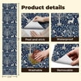 thumbnail image 5 of Animal Peel and Stick Wallpaper 23.6in x 9.8ft Whimsical Forest Deer Birds Floral Patterns Blue Beige Contact Paper Vinyl Waterproof Self Adhesive Wall Paper for Bedroom Shelf Cabinet Renter Friendly, 5 of 8