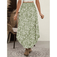 thumbnail image 3 of SOMER Skirts for Women Maxi Skirt Summer Boho Floral High Waisted Flowy Swing Pleated Beach With Pockets, 3 of 7
