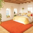 thumbnail image 3 of Orange Soft Shaggy Area Rug, 3 of 10