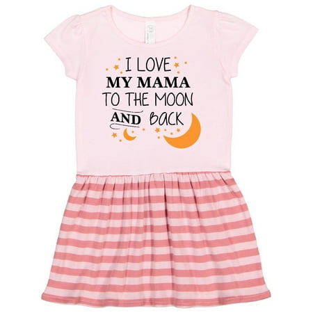 

Inktastic I Love My Mama To The Moon and Back Gift Toddler Girl Dress