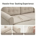 thumbnail image 5 of Sophia & William Modular Sectional Sofa with Storage 3 Seat Modern Linen Couch with Ottoman for Living Room, Bedroom, Beige, 5 of 8