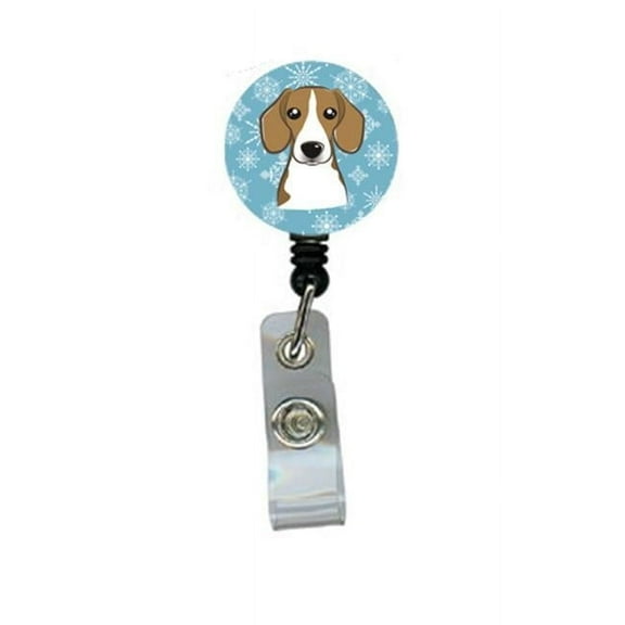 Carolines Treasures BB1673BR Snowflake Beagle Retractable Badge Reel
