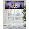 thumbnail image 3 of Gnomes Halloween Kitchen Valances for Windows Purple Pumpkin Black Cat Bat Valance Curtains&nbsp; for Kitchen /Living Room/Bedroom/ Bathroom Decor, 42"x12 " ,Rod Pocket 1 Panel,, 3 of 7