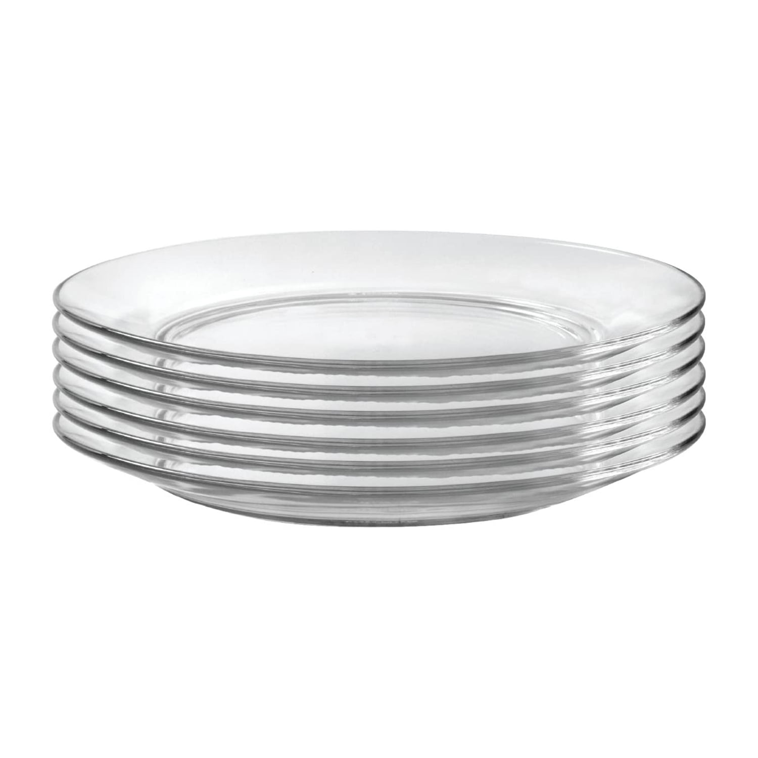 Duralex Lys 6 Piece 11 Inch Round Clear Pure Tempered Glass Dinner Plates Set Walmart