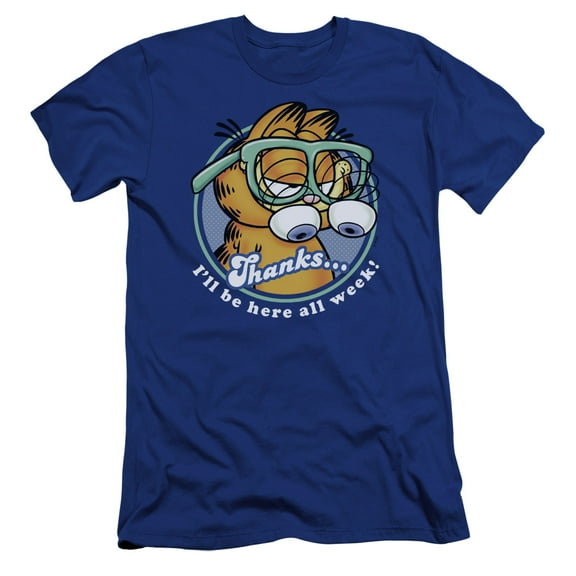 Garfield Performing Premium Canvas Adult Slim Fit 30/1 T-Shirt Royal Blue