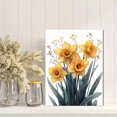 thumbnail image 2 of Qisvanset 12x16 Inch With Frame 2D Flat Wall Art Yellow Daffodils Floral Bible Verse Housewarming Decor, 2 of 8