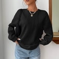 thumbnail image 6 of EDFBUYKRS Female Long Sleeve Sweatshirt Womens Sweatshirts Half Zip Oversized Pullover Long Sleeve Sweatshirt Casual Side Slit Tops Size Xl, 6 of 9