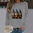 thumbnail image 2 of Towmus Halloween Sweatshirts for Women Pumpkin Shadow Sweater Cute Special Season Sweatshirt Funny Graphic Clothes, 2 of 6