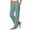 Green -AQ17, variant on Linen Pants Women Petite Casual Straight Leg Pants Elastic Waist Pull On Trousers with Pockets Black S