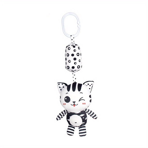 Newborn Visual Training Black And White Rattle Baby Toys, 0-1 Years Old Bed Bell Early Education Baby Toys Baby Toys 0-1 Years Old Soothing Dolls Baby Bedside Bell Car Rattle Stroller Pendant Baby Soo