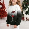 thumbnail image 4 of Tdoqot Girls Christmas Sweatshirts- Crewneck Cute Long Sleeve Pullover Kids Festive Shirts Black Size 6, 4 of 7