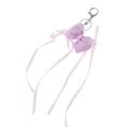 thumbnail image 5 of Unique Bargains 1 Pc Handbag Charms Keychains Ribbon Bow Bag Accessories Purple, 5 of 5