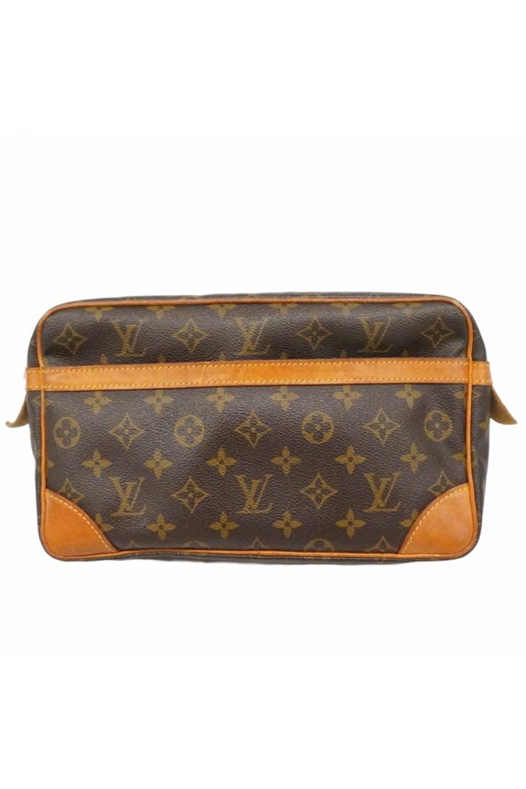 Pre-Owned Louis Vuitton Monogram Compigne 28 Clutch Bag M51845 Brown Men's/Women's