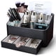 thumbnail image 1 of Organizador de maquillaje KINGFOM Leather con cajón para tocador negro, 1 of 9