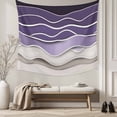 thumbnail image 5 of Purple Wave Large Tapestry for Bedroom Wall Hanging Tapestry,Coastal Ombre Ocean Grey Stripes Beach Sand Ceiling Backdrop Tapestries Poster Blanket Wall Decor for Teens Room Living Room 86" x 104", 5 of 8