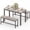 Grey, variant on 3 Piece Dining Room Table, Kitchen Dining Table Set with 2 Benchs for Apartment Breakfast Nook and Samll Space, Grey