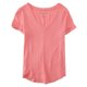 thumbnail image 1 of Aeropostale Perfect Tee - Camiseta básica para mujer, color rosa, extragrande Aeropostale Camiseta básica, 1 of 2