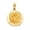 Yellow, variant on 14K Tri Color Gold Diamond Cut Jesus Stamp Religious Charm Pendant for Necklace Chain | Gift for Men Women | 25 x 20 MM | 2.1 grams