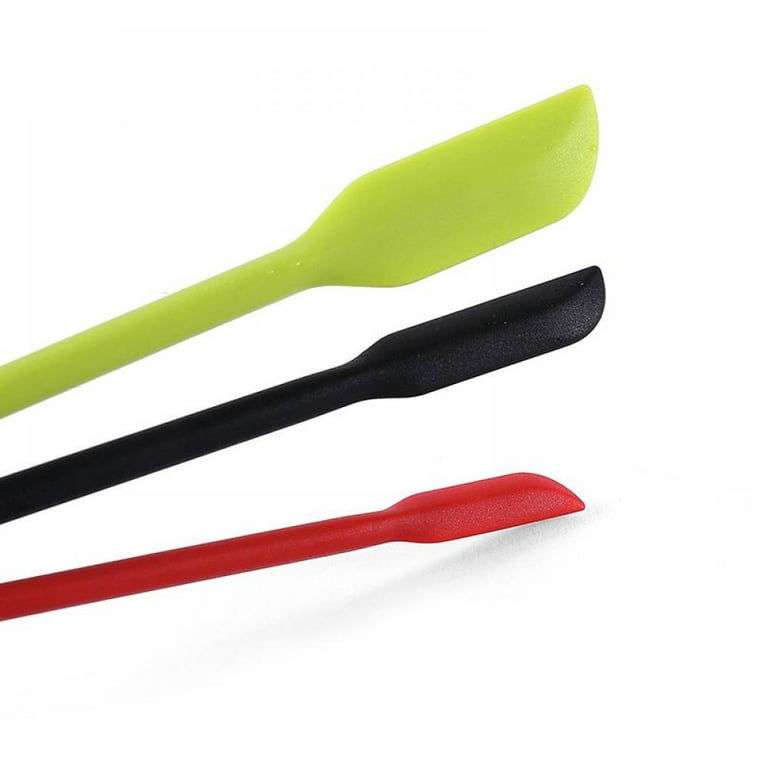 2-Pack Vovoly Silicone Jar Spatulas, Small Seamless Design Rubber Scraper with Stainless Steel Core, 600F Heat Resistant and Non-Stick Mini Spatula