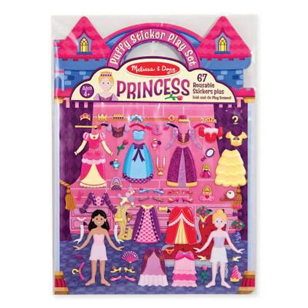 Melissa & Doug Puffy Sticker Set: Princess - 67 Reusable Stickers ...