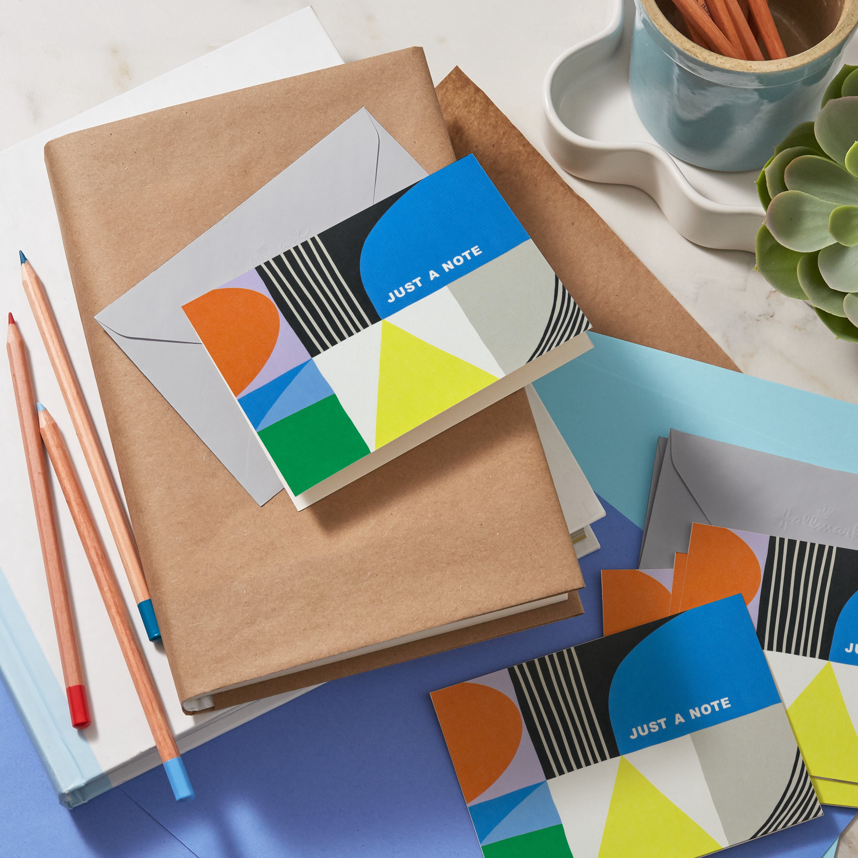 Hallmark Blank Notes (Just a Note Geometric), Pack of 20