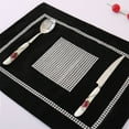 thumbnail image 3 of Piccocasa 12" x 16" Sparkle Luxury Diamante Placemat Table Mat Velvet Wedding Black, 3 of 6