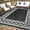 Black/White, variant on Funslane 9' x 12' Waterproof Outdoor Rug, Reversible Plastic Straw Patio Mat, Easy to Clean & Portable, for Deck, RV, Camping & Balcony, Gray/White