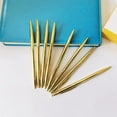 thumbnail image 3 of MSTOKIN Metallic Gold Ballpoint Pens, Slim Design, 0.292 in, Gold Ink, 8 Count, "Pack" 8, 3 of 5