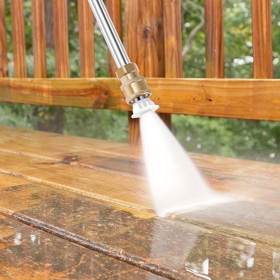 Heavy-Duty High-pressure Cleaning Wand with 2 Hose Nozzles—Multi-Purpose Garden Hose Accessories, Efficient Car and Yard Cleaning