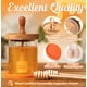thumbnail image 2 of Honey Pot Set CLEVLI, recipiente de vidrio para miel, 350 ml, con tapa, 2 of 7