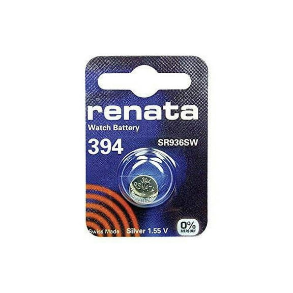 10 Renata 394 SR936SW 1.55 Volt Silver Oxide Cell Watch 0%Mercury Batteries (Box)