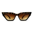 thumbnail image 2 of Womens OG Chain Arm Mod Thick Horn Cat Eye Sunglasses Tortoise Gold Brown, 2 of 4