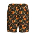 thumbnail image 2 of Lsque Festive Squirrels Dark Forest Mens Sleep Pajama Shorts,Short Pajama Pants, Cotton Ultra-Soft Knit-Large, 2 of 9