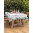 thumbnail image 3 of Outdoor Tablecloths with Umbrella Hole & Zipper, Pink Flamingo Tablecloth Rectangle 60x84 Inch, Tropical Botanical Summer Butterfly Flower Waterproof Table Cloth, Patio/Pool/Picnic Table Covers, 3 of 8