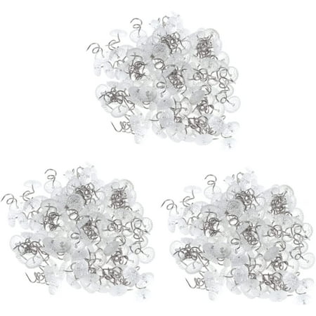 

450 Pcs Fixed Sheet Nails Indoor Decor Curtain Trim Comforter Set Screw Nail Pin Upholstery Tacks Bed Sheet Clips Bed Skirt Pin Clear Heads Pin Push Pin Round Slider Bedspread