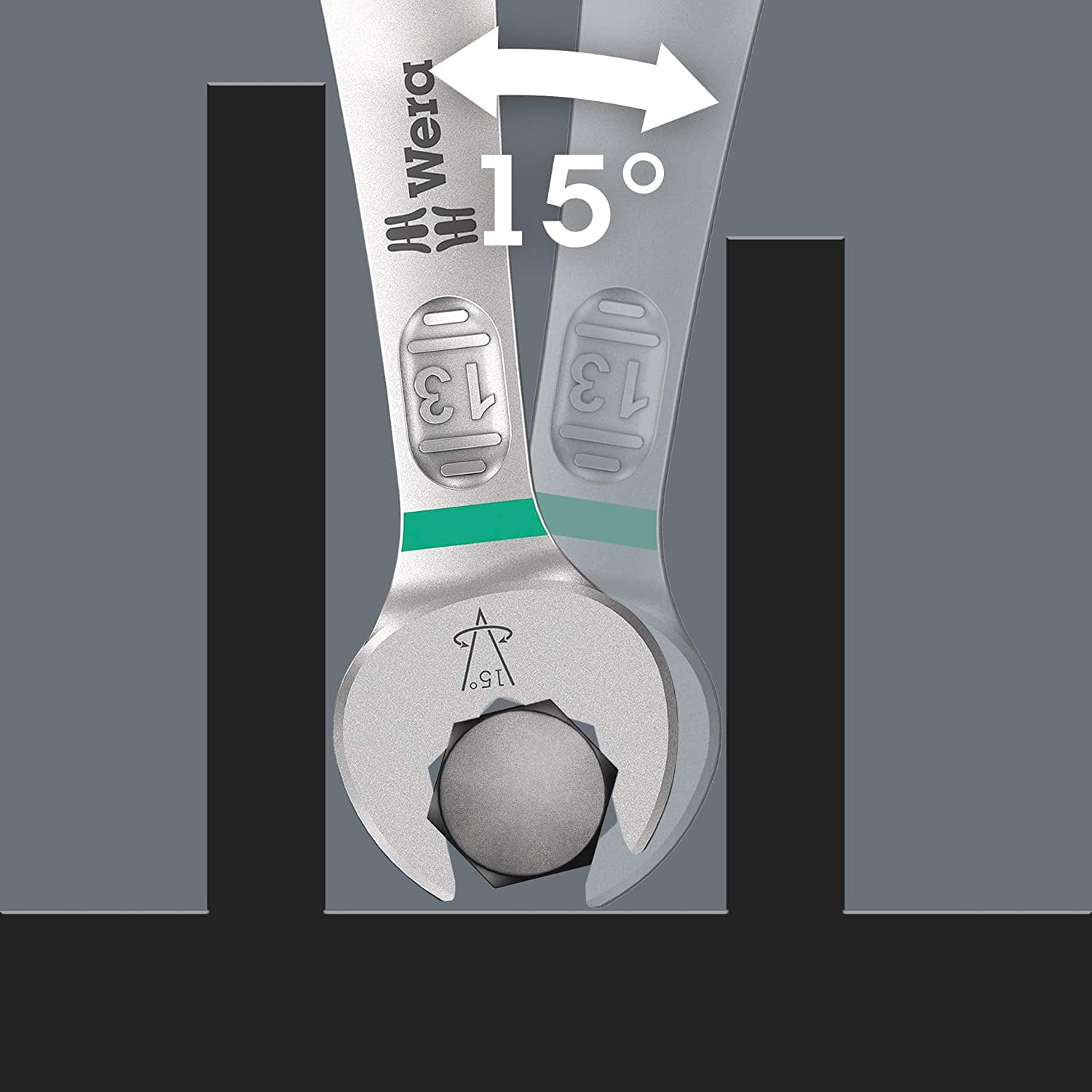 Wera 020314 Joker 4 Set 1 Double Open-ended Metric Wrench Set, 4 Pieces