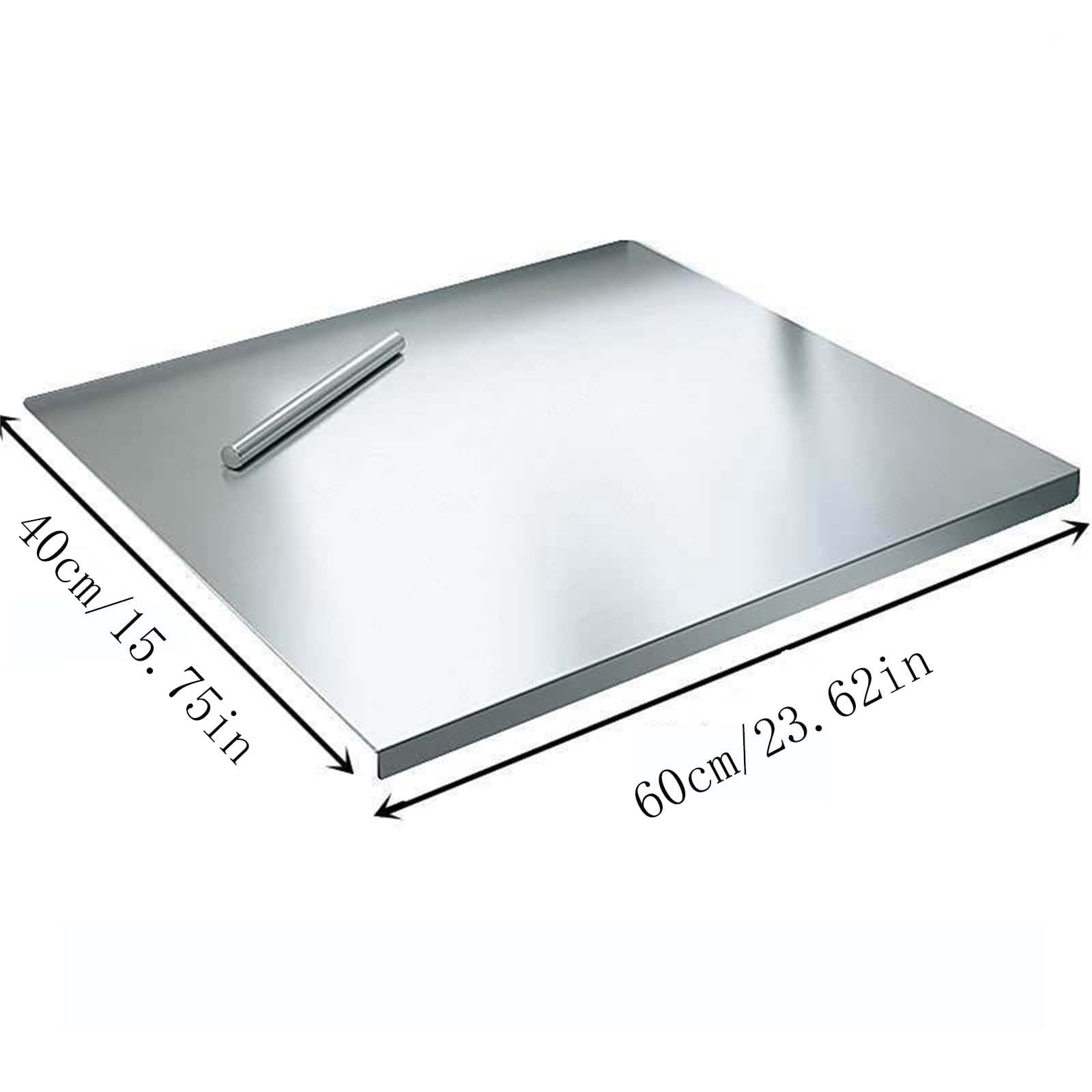 CaiTeLin Stainless Steel Cutting Board Over Sink, Kitchen Countertop Protector Chopping Board, Food-Grade Metal Cutting Mat for Kitchen, Prep, Cooking