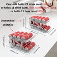 thumbnail image 3 of Retractable Refrigerator Organizer Bins Can Dispenser Storage Organizer Bins 2-layer Automatic Rolling Beverage Soda Can Storage Box for Fridge Beverage Organizer for Beer Soda Organizer, 3 of 9